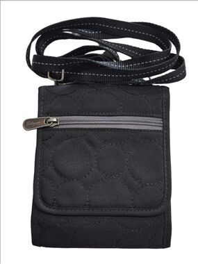 Thirty-One Vary You Mini Crossbody Organizer Bag - Black Quilted